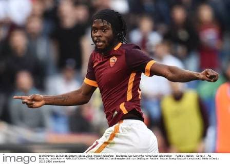 Esultanza Gol Gervinho Roma Goal celebration - Fußball, Italien - Serie A - AS Rom vs. Lazio Rom - andreaxstaccioli
