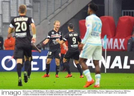 VALERE GERMAIN (ogcn) - JOIE FOOTBALL, France : Oplympique Marseille vs. OGC Nice - Ligue 1 - 08 11 2015 FEP Panoramic 