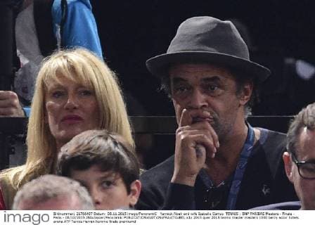 Yannick Noah and wife Isabelle Camus TENNIS : BNP PARIBAS Masters - Finale - Paris - 08 11 2015 JBAutissier Panoramic 