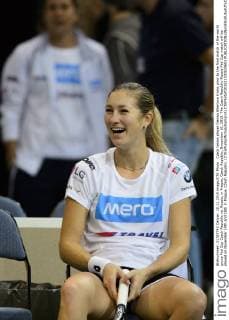 Czech tennis player Denisa Allertova trains prior to the final match of the world group Fed Cup Czech Republic vs. Russia, in Prague, Czech Republic, November 10, 2015. The Czech Republic-Russia Fed Cup match will be played on November 14th and 15th in Prague, Czech Republic. (CTKxPhoto MichalxKamaryt) CTKPhotoP201511100520601  kmt 9