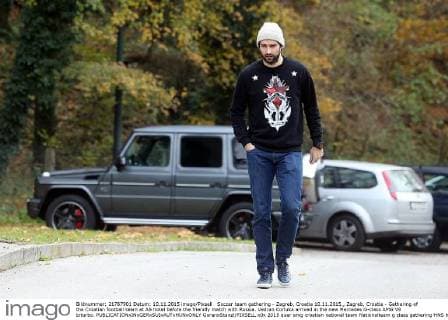 Soccer team gathering - Zagreb, Croatia 10.11.2015., Zagreb, Croatia - Gathering of the Croatian football team at AS hotel before the friendly match with Russia. Vedran Corluka arrived in the new Mercedes G-class AMG V8 biturbo.  GoranxStanzl PIXSELL