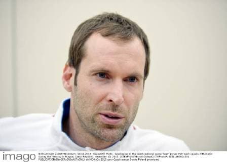 Goalkeeper of the Czech national soccer team player Petr Cech speaks with media during the meeting in Prague, Czech Republic, November 10, 2015. (CTKxPhoto MichalxDolezal) CTKPhotoP201511100801301  dol 004