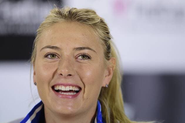 Maria Sharapova of Russia attends a news conference prior to the final match of the world group Fed Cup Czech Republic vs. Russia, in Prague, Czech Republic, November 11, 2015. The Czech Republic-Russia Fed Cup match will be played on November 14th and 15th in Prague, Czech Republic. (CTKxPhoto MichalxKamaryt) CTKPhotoP201511110429401  kmt 2