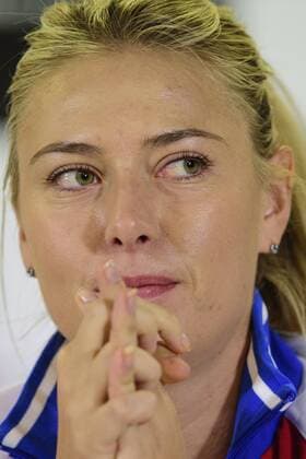 Maria Sharapova of Russia attends a news conference prior to the final match of the world group Fed Cup Czech Republic vs. Russia, in Prague, Czech Republic, November 11, 2015. The Czech Republic-Russia Fed Cup match will be played on November 14th and 15th in Prague, Czech Republic. (CTKxPhoto MichalxKamaryt) CTKPhotoP201511110436301  kmt 3
