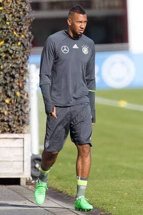 Muenchen Jerome Boateng 17 (Deutschland) kommt zum Training, Training, Nationalmannschaft, , Fussball, 11.11.2015 Copyright: Kolbert Eibner-Pressefoto EP_CKT