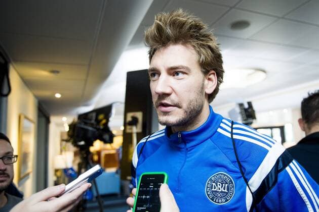 Fußball, Nationalteam Dänemark Training Nicklas Bendtner - Helsingör, Pressekonferenz Nationalteam Dänemark.  Copyright: LUDVIGxTHUNMAN BB151112LT006