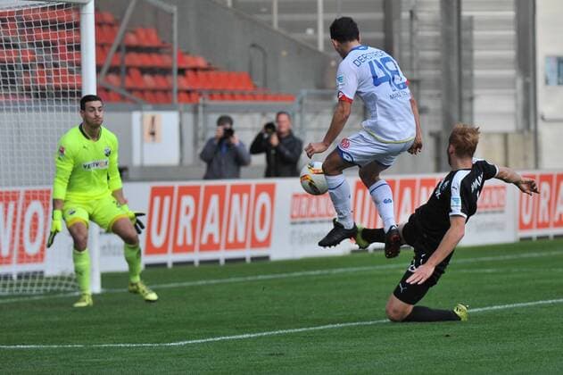 12.11.2015, xtkx, Fussball Testspiel, FSV Mainz 05 - SV Sandhausen v.l. Julian Derstroff (Mainz 05), Nico Hammann (SV Sandhausen) ,
