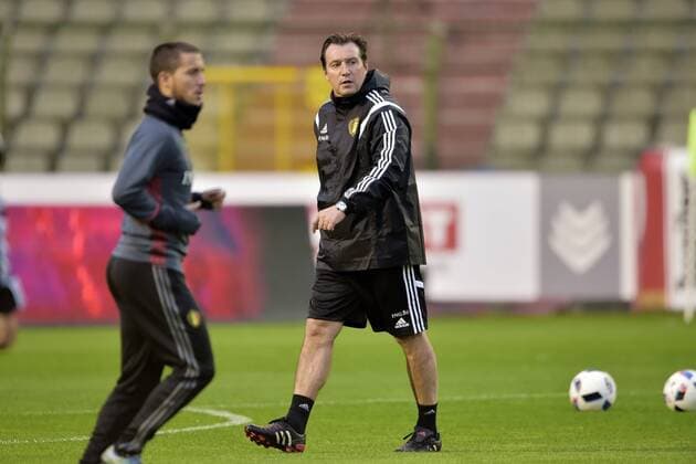 Fußball, Training Nationalteam Belgien Wilmots Marc head coach of Belgian Team FOOTBALL : Entrainement Equipe Belgique - Bruxelles - 12 11 2015 PhotoNews Panoramic 