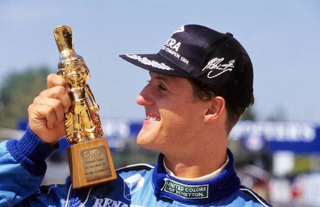 Michael Schumacher mit dem Bravo Otto 1994. Motorsport Formel 1 Team Benetton Renault
