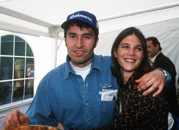 Motorsport, Formel 1, Ehefrauen der Ikonen - Archivbilder Heinz Harald Frentzen mit Frau Tanja (re) fotografiert