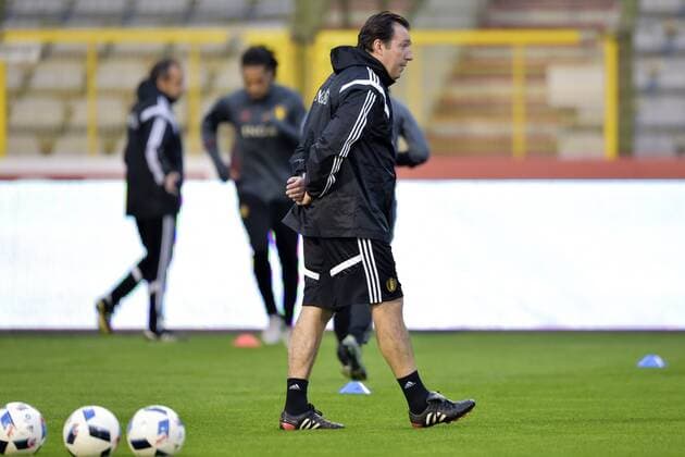 Fußball, Training Nationalteam Belgien Wilmots Marc head coach of Belgian Team pictured FOOTBALL : Entrainement Equipe Belgique - Bruxelles - 12 11 2015 PhotoNews Panoramic 
