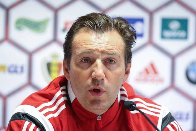 - BRUSSELS, BELGIUM: Belgium s head coach Marc Wilmots pictured during a press conference PK Pressekonferenz of the Red Devils, the Belgian national soccer team, in Brussels, Thursday 12 November 2015. The team is playing a friendly games against Italy tomorrow in preparation of Euro2016. BRUNOxFAHY  x04738758x