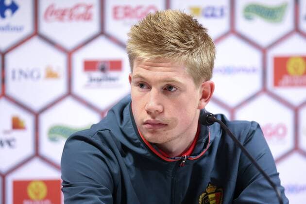 - BRUSSELS, BELGIUM: Belgium s Kevin De Bruyne pictured during a press conference PK Pressekonferenz of the Red Devils, the Belgian national soccer team, in Brussels, Thursday 12 November 2015. The team is playing a friendly games against Italy tomorrow in preparation of Euro2016. BRUNOxFAHY  x04738761x