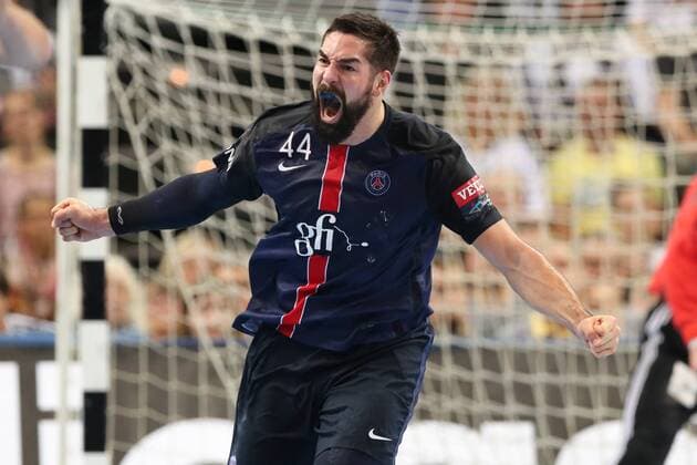 Kiel, 12. Oktober 2015 Handball, Saison 2015 2016, EHF Champions League, Gruppenphase, Gruppe A, 7. Spieltag, THW Kiel - Paris Saint-Germain: Nikola Karabatic (Paris Saint-Germain, 44) jubelt nach einem Treffer