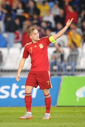 Almeria, SPAIN - November 12:Gerard Deulofeu during the match between Spain against Georgia in Juegos del Mediterraneo stadium. (Photo: Jose Breton) 
