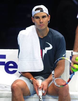 Tennis - 2015 ATP Tennis Herren World Tour Finals at The O2 - Pre-Tournament Media Day Rafael Nadal of Spain training on the main court 