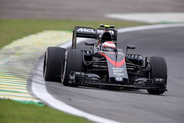 Brazilian Grand Prix, Sao Paulo 12 - 15 November 2015 13.11.2015 - Free Practice 1, Jenson Button (GBR) McLaren Honda MP4-30. 