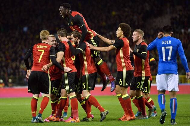 Vertonghen Jan defender of Belgium celebrates scoring a goal FOOTBALL : Belgique vs Italie - Match Amical - Bruxelles - 13 11 2015 PhotoNews Panoramic 
