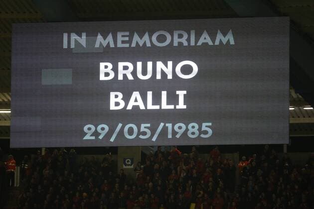 - BRUSSELS, BELGIUM: Commemoration of the 1985 Heizel-Heysel disaster during a friendly soccer game between Belgian national team Nationalteam Red Devils and Italy, in Brussels, Friday 13 November 2015, a game in preparation of the Euro2016 European Championship EM Europameisterschaft BRUNOxFAHY  x04739676x