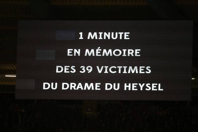 - BRUSSELS, BELGIUM: Commemoration of the 1985 Heizel-Heysel disaster at the start of a friendly soccer game between Belgian national team Nationalteam Red Devils and Italy, in Brussels, Friday 13 November 2015, a game in preparation of the Euro2016 European Championship EM Europameisterschaft BRUNOxFAHY  x04739677x