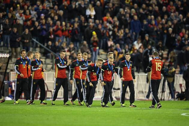 - BRUSSELS, BELGIUM: Illustration picture shows Belgium s U17 U 17 players who won the bronze medal at the U17 World Championship WM Weltmeisterschaft in Chile during a friendly soccer game between Belgian national team Nationalteam Red Devils and Italy, in Brussels, Friday 13 November 2015, a game in preparation of the Euro2016 European Championship EM Europameisterschaft BRUNOxFAHY  x04739724x