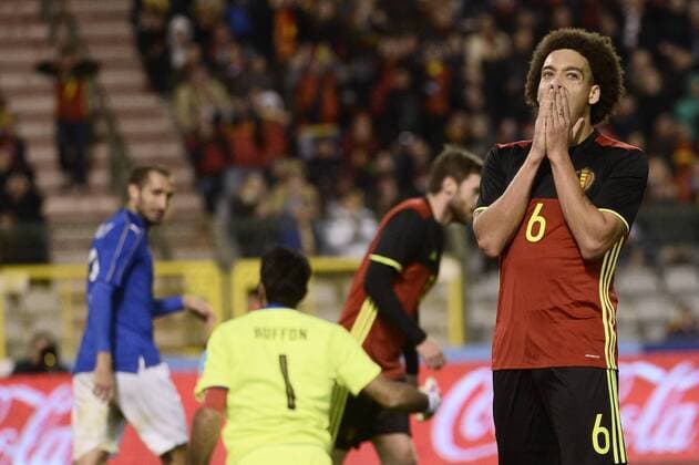 - BRUSSELS, BELGIUM: Belgium s Axel Witsel reacts during a friendly soccer game between Belgian national team Nationalteam Red Devils and Italy, in Brussels, Friday 13 November 2015, a game in preparation of the Euro2016 European Championship EM Europameisterschaft DIRKxWAEM  x04739826x