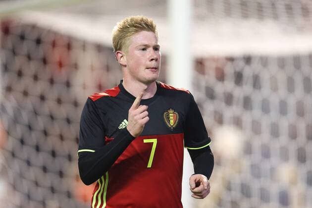 - BRUSSELS, BELGIUM: Belgium s Kevin De Bruyne celebrates after scoring the 2-1 goal during a friendly soccer game between Belgian national team Nationalteam Red Devils and Italy, in Brussels, Friday 13 November 2015, a game in preparation of the Euro2016 European Championship EM Europameisterschaft BRUNOxFAHY  x04739836x