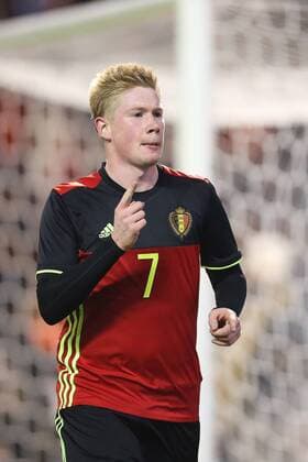 - BRUSSELS, BELGIUM: Belgium s Kevin De Bruyne celebrates after scoring the 2-1 goal during a friendly soccer game between Belgian national team Nationalteam Red Devils and Italy, in Brussels, Friday 13 November 2015, a game in preparation of the Euro2016 European Championship EM Europameisterschaft BRUNOxFAHY  x04739838x