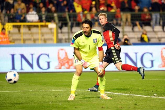 De Bruyne Kevin forward of Belgium scores FOOTBALL : Belgique vs Italie - Match Amical - Bruxelles - 13 11 2015 PhotoNews Panoramic 