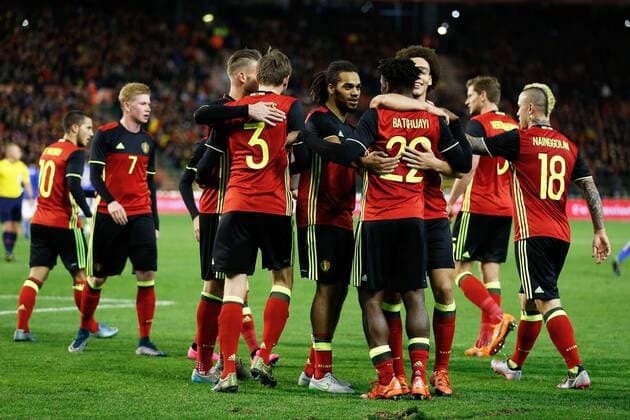 Batshuayi Michy forward of Belgium celebrates FOOTBALL : Belgique vs Italie - Match Amical - Bruxelles - 13 11 2015 PhotoNews Panoramic 