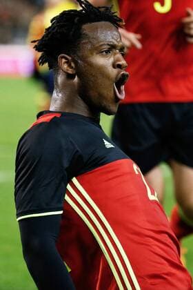 Batshuayi Michy forward of Belgium celebrates FOOTBALL : Belgique vs Italie - Match Amical - Bruxelles - 13 11 2015 PhotoNews Panoramic 