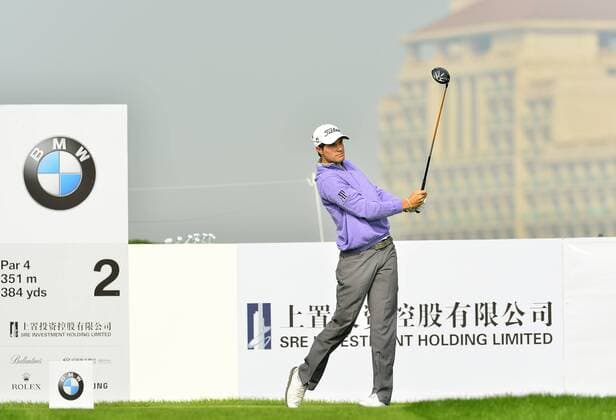 Nov. 14, 2015 - Shanghai, People s Republic of China - PETER UIHLEIN of the USA on the second tee during the round 3 of BMW Masters at Lake Malaren Golf Club in Shanghai. Golf 2015 - Shanghai Masters - Day 3  - ZUMAm119