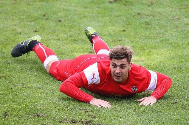 SOCCER - AUT vs SUI, friendly match, preview ALICANTE,SPAIN,14.NOV.15 - SOCCER - OEFB international match Länderspiel Austria vs Switzerland, friendly match, preview, team training camp, training team AUT. Image shows Aleksandar Dragovic (AUT). GEPAxpictures xChristianxOrt