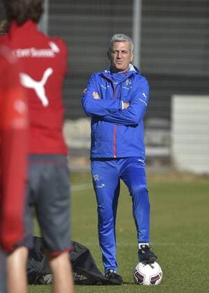 SOCCER - AUT vs SUI, friendly match, preview VIENNA,AUSTRIA,14.NOV.15 - SOCCER - OEFB international match Länderspiel Austria vs Switzerland, friendly match, preview, training team SUI. Image shows head coach Vladimir Petkovic (SUI). GEPAxpictures xM.xHoermandinger