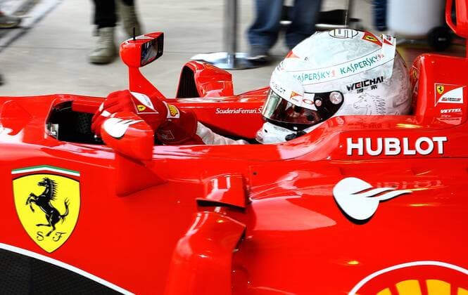 Brazil Grand Prix Formula 1 in 2015 SAO PAULO, Brazil - 11 14 2015: BIG FORMULA OF BRAZIL AWARD 2015 1 - Sebastian VETTEL, GER, Team Scuderia Ferrari during practice for the Brazil Grand Prix Formula 1 in 2015, held at the Interlagos circuit. (Photo: Rodolfo Buhrer La Picture FotoArena)  RodolfoxBuhrer