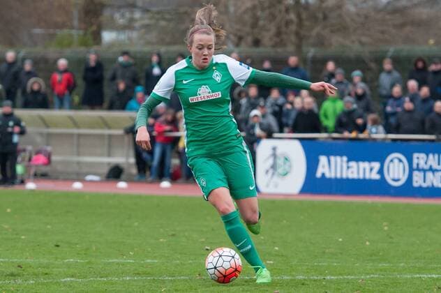 Stefanie Antonia Sanders (SV Werder Bremen, 20) Freisteller, Einzelbild, Aktion, Fussball, Allianz Frauen-Bundesliga, SV Werder Bremen - Bayer 04 Leverkusen, xobx