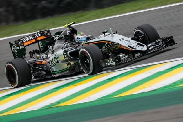 Sergio Perez, Sahara Force India F1, formula 1 GP, Brasilien in Sao Paulo Interlagos, 14.11.2015 Photo:mspb Jose_Mario_Dias Sergio Perez, formula 1 GP, Brasilien