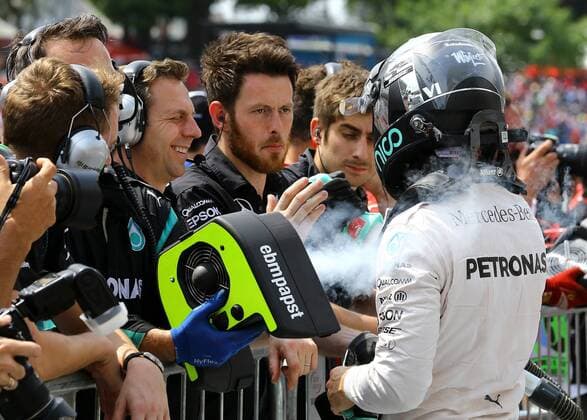 Brazil Grand Prix Formula 1 in 2015 SAO PAULO, Brazil - 11 14 2015: BIG FORMULA OF BRAZIL AWARD 1 2015 - Nico Rosberg GER, commemorates the first place during practice for the Brazil Grand Prix Formula 1 in 2015, held at the Interlagos circuit. (Photo: Rodolfo Buhrer La Picture FotoArena)  RodolfoxBuhrer