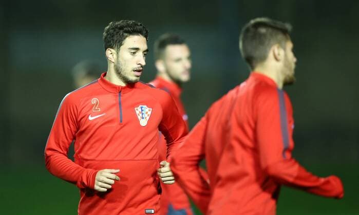 PXL_Croatia national football team training 14.11.2015., Zagreb, Croatia - Croatia national football team training at Hitrec-Kacian pitch ahead of their friendly match against Russia in Krasnodar on 17 November 2015. Sime Vrsaljko.  SlavkoxMidzor PIXSELL