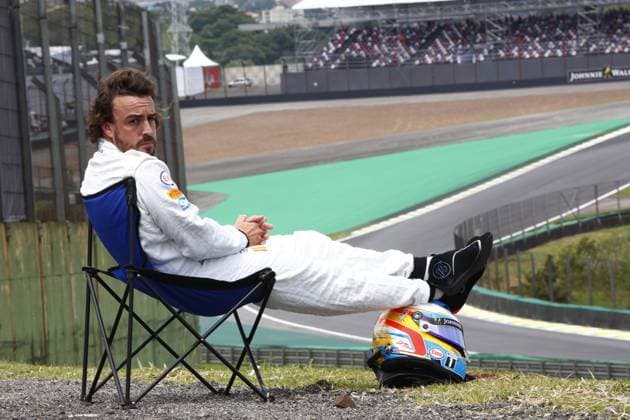 Motorsports: FIA Formula One World Championship WM Weltmeisterschaft 2015, Grand Prix of Brazil, 14 Fernando Alonso (ESP, McLaren Honda), xHOCHxZWEIx