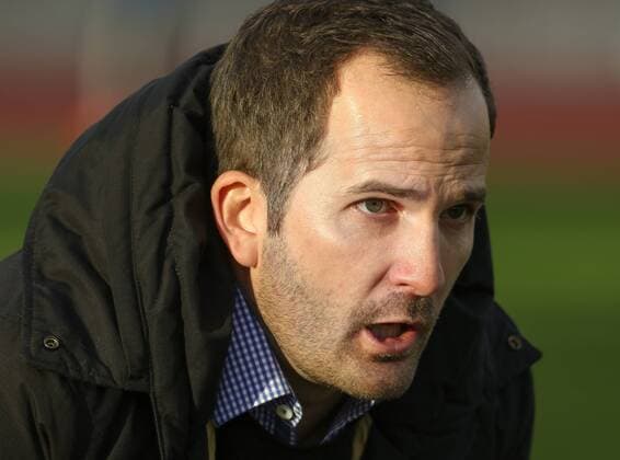 Manuel Baum (Trainer FC Augsburg II), erstes Spiel als Trainer beim FCA II, FC Augsburg II vs. 1. FC Nürnberg II, Endstand 2:2, 19. Spieltag, 14.11.2015