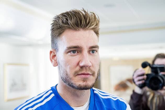 151115 Dänemark Nicklas Bendtner - Pressekonferenz 15 november 2015 in Helsingör  Copyright: LUDVIGxTHUNMAN BB151115LT010