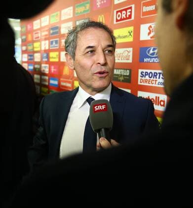 SOCCER - AUT vs SUI, friendly match, preview ALICANTE,SPAIN,15.NOV.15 - SOCCER - OEFB international match Länderspiel Austria vs Switzerland, friendly match, preview, team training camp, mixed zone and departure team AUT at the airport of Alicante. Image shows head coach Marcel Koller (AUT). GEPAxpictures xChristianxOrt