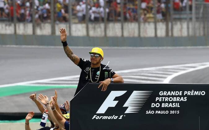 Brazil Grand Prix Formula 1 in 2015 SAO PAULO, Brazil - 11 15 2015: BIG FORMULA OF BRAZIL AWARD 1 2015 - Lewis HAMILTON, GBR, during the Brazil Grand Prix Formula 1 in 2015, held at the Interlagos circuit. (Photo: Rodolfo Buhrer La Picture FotoArena)  RodolfoxBuhrer