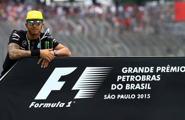 Brazil Grand Prix Formula 1 in 2015 SAO PAULO, Brazil - 11 15 2015: BIG FORMULA OF BRAZIL AWARD 1 2015 - Lewis HAMILTON, GBR, during the Brazil Grand Prix Formula 1 in 2015, held at the Interlagos circuit. (Photo: Rodolfo Buhrer La Picture FotoArena)  RodolfoxBuhrer