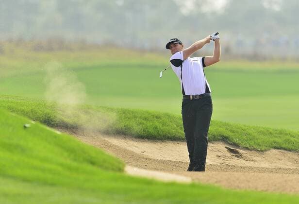 Nov. 15, 2015 - Shanghai, People s Republic of China - LUCAS BJERREGAARD of Denmark during the round 4 of the BMW Masters at Lake Malaren Golf Club in Shanghai. Golf 2015 - Shanghai Masters - Day 4  - ZUMAm119