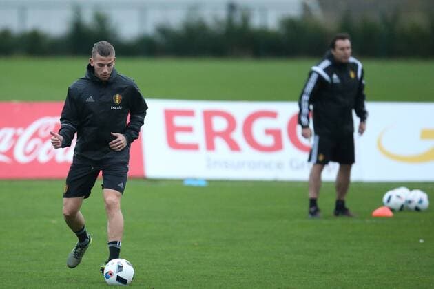 - BRUSSELS, BELGIUM: Belgium s Toby Alderweireld pictured during a training session of the Red Devils, the Belgian national soccer team, Sunday 15 November 2015, in Brussels. Next Tuesday the team plays against Spain in preparation of Euro2016. BRUNOxFAHY  x04740929x