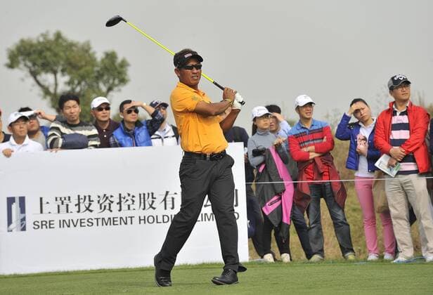 Nov. 15, 2015 - Shanghai, People s Republic of China - HONGCHAI JAIDEE of Thailand during the round 4 of the BMW Masters at Lake Malaren Golf Club in Shanghai. Golf 2015 - Shanghai Masters - Day 4  - ZUMAm119