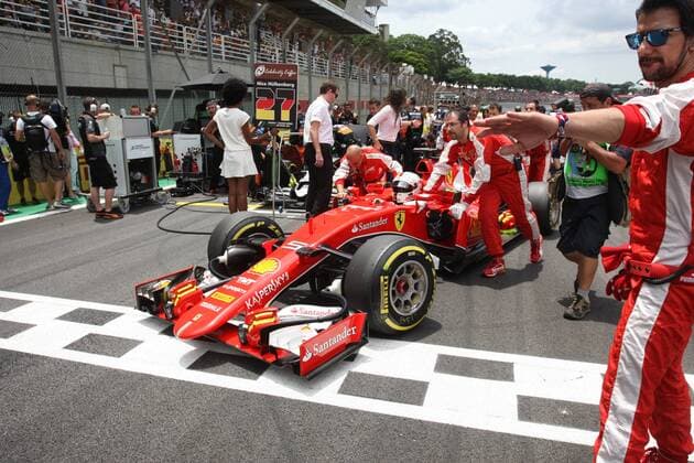 Brazilian Grand Prix, Sao Paulo 12 - 15 November 2015 15.11.2015 - Race, Sebastian Vettel (GER) Scuderia Ferrari SF15-T 