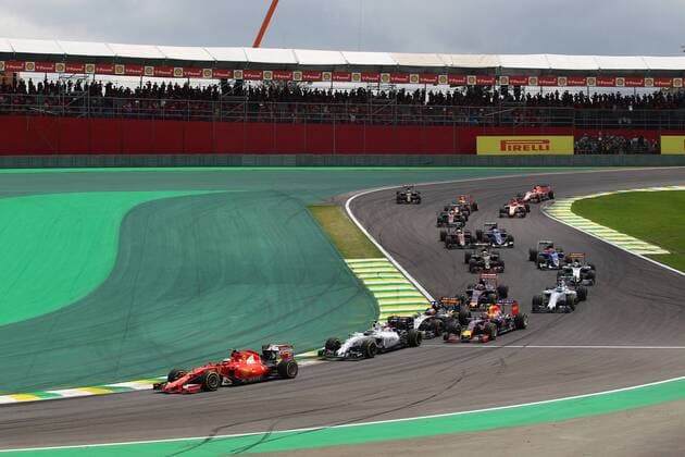 Brazilian Grand Prix, Sao Paulo 12 - 15 November 2015 15.11.2015 - Race, Start of the race, Kimi Raikkonen (FIN) Scuderia Ferrari SF15-T 